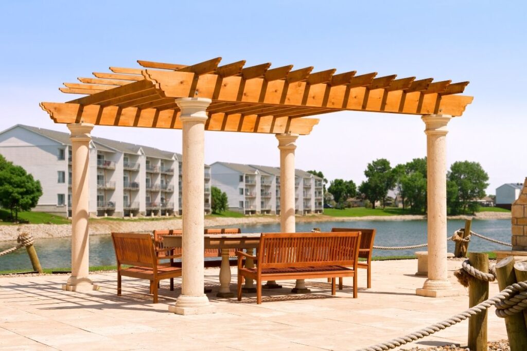 timber frame pergola